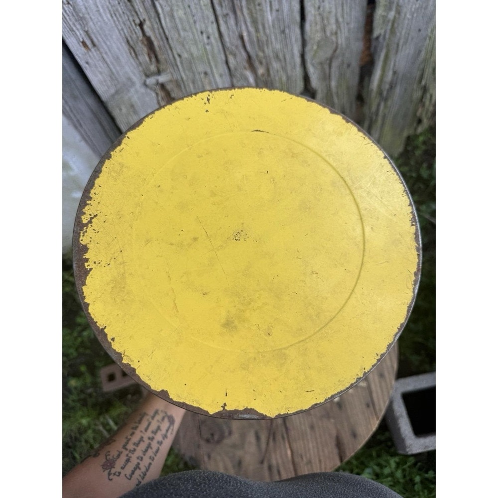 Vintage Round Yellow Metal Bird Cage Hanging/Table 14x11 Cottage Granny - Picture 3 of 3
